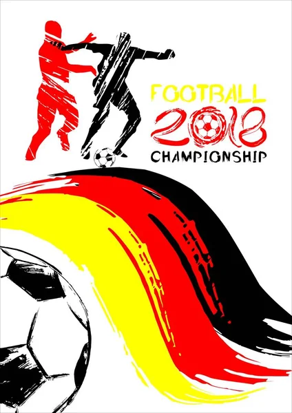 futbol vektör çizim, spor arka planda grunge tarzı davetiye, broşür, el ilanı, kartlar