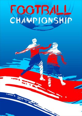 futbol 2018 vektör çizim, sports davetiye, broşür, el ilanı, kartlar grunge tarzı arka plan