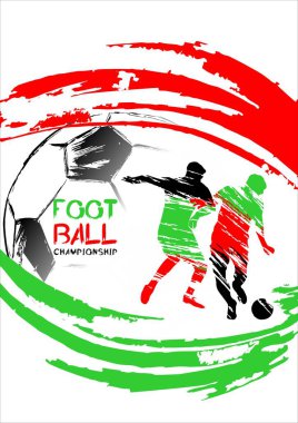 futbol 2018 vektör çizim, sports davetiye, broşür, el ilanı, kartlar grunge tarzı arka plan