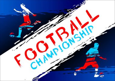 futbol 2018 vektör çizim, sports davetiye, broşür, el ilanı, kartlar grunge tarzı arka plan