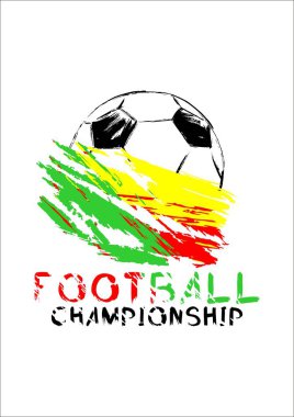 futbol 2018 vektör çizim, sports davetiye, broşür, el ilanı, kartlar grunge tarzı arka plan