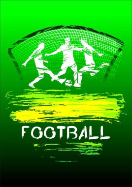 futbol 2018 vektör çizim, sports davetiye, broşür, el ilanı, kartlar grunge tarzı arka plan