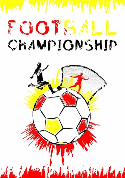 futbol 2018 vektör çizim, sports davetiye, broşür, el ilanı, kartlar grunge tarzı arka plan