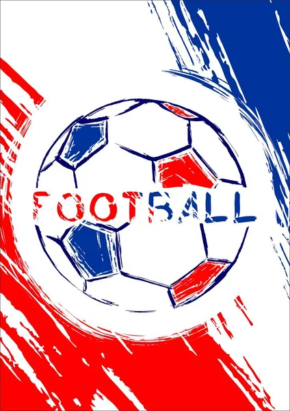 Football 2018 Illustration Vectorielle Fond Sportif Dans Style Grunge Pour — Image vectorielle