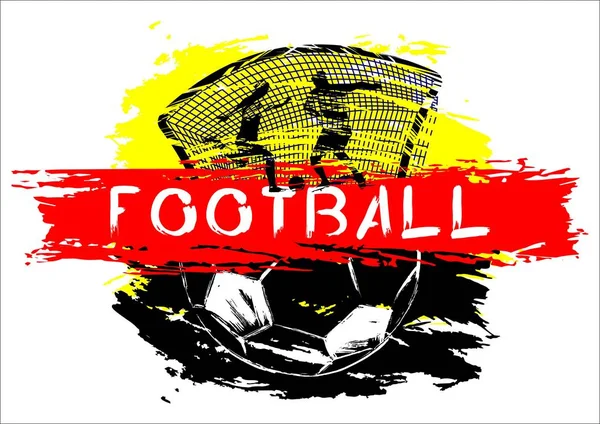 futbol 2018 vektör çizim, sports davetiye, broşür, el ilanı, kartlar grunge tarzı arka plan