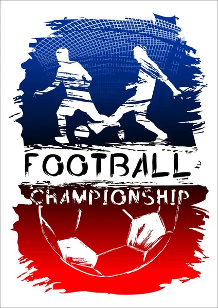 Football 2018 Illustration Vectorielle Fond Sportif Dans Style Grunge Pour — Image vectorielle