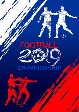 futbol vektör çizim, spor arka planda grunge tarzı davetiye, broşür, el ilanı, kartlar