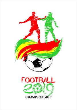 futbol vektör çizim, spor arka planda grunge tarzı davetiye, broşür, el ilanı, kartlar