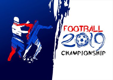 futbol vektör çizim, spor arka planda grunge tarzı davetiye, broşür, el ilanı, kartlar