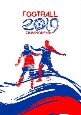 futbol vektör çizim, spor arka planda grunge tarzı davetiye, broşür, el ilanı, kartlar