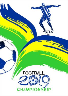 futbol vektör çizim, spor arka planda grunge tarzı davetiye, broşür, el ilanı, kartlar