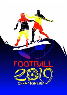 futbol vektör çizim, spor arka planda grunge tarzı davetiye, broşür, el ilanı, kartlar