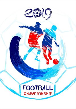 futbol vektör çizim, spor arka planda grunge tarzı davetiye, broşür, el ilanı, kartlar