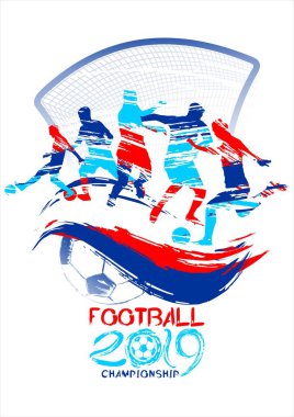 futbol vektör çizim, spor arka planda grunge tarzı davetiye, broşür, el ilanı, kartlar