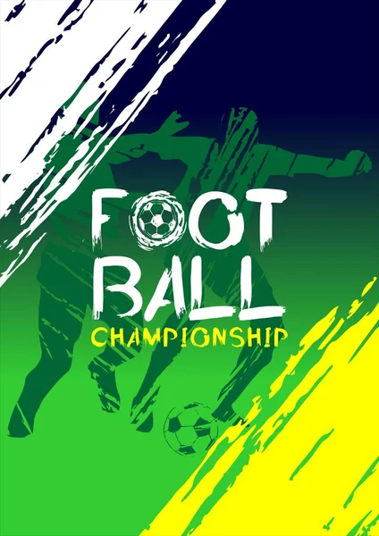 Illustration Vectorielle Football Fond Sportif Style Grunge Pour Invitation Livret — Image vectorielle