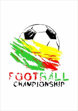 Futbol Vektör illüstrasyon, davetiyeler için grunge tarzında spor arka plan, kitapçık, el ilanı, kartlar