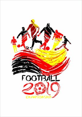 Futbol Vektör illüstrasyon, davetiyeler için grunge tarzında spor arka plan, kitapçık, el ilanı, kartlar