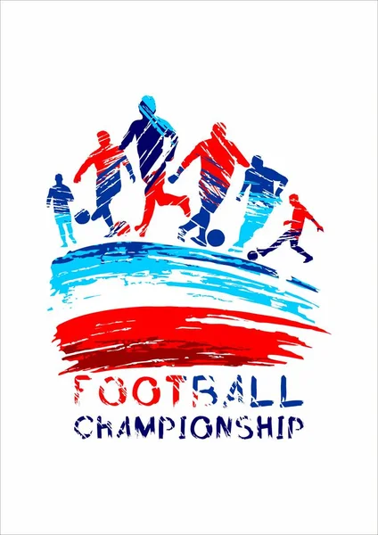 Illustration Vectorielle Football Fond Sportif Dans Style Grunge Pour Les — Image vectorielle