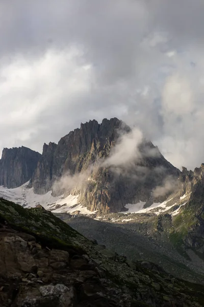 Dramatisch Zonlicht Bij Zwitserse Alpen Bergen — Stockfoto