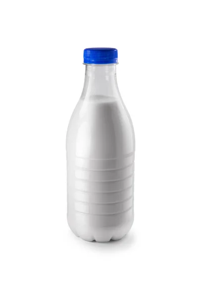 Milchflasche isoliert auf weißem Hintergrund — Stockfoto