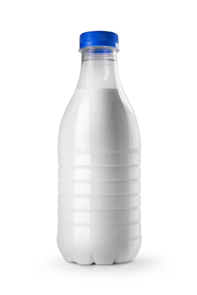Fehér alapon izolált tejes palack — Stock Fotó