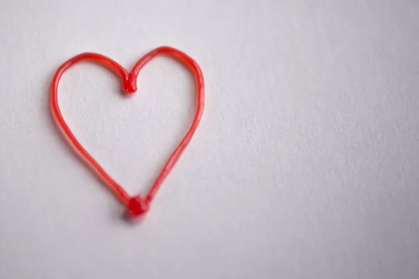 Rood hart getekend door 3d pen — Stockfoto