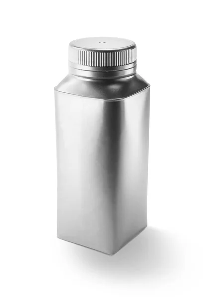 Алюминиевая бутылка на белом фоне — стоковое фото