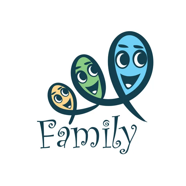 Logo-ul familiei vector — Vector de stoc