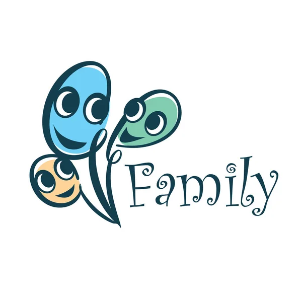 Логотип векторной семьи — стоковый вектор