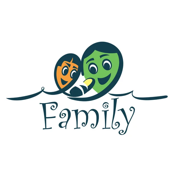Logo keluarga vektor - Stok Vektor