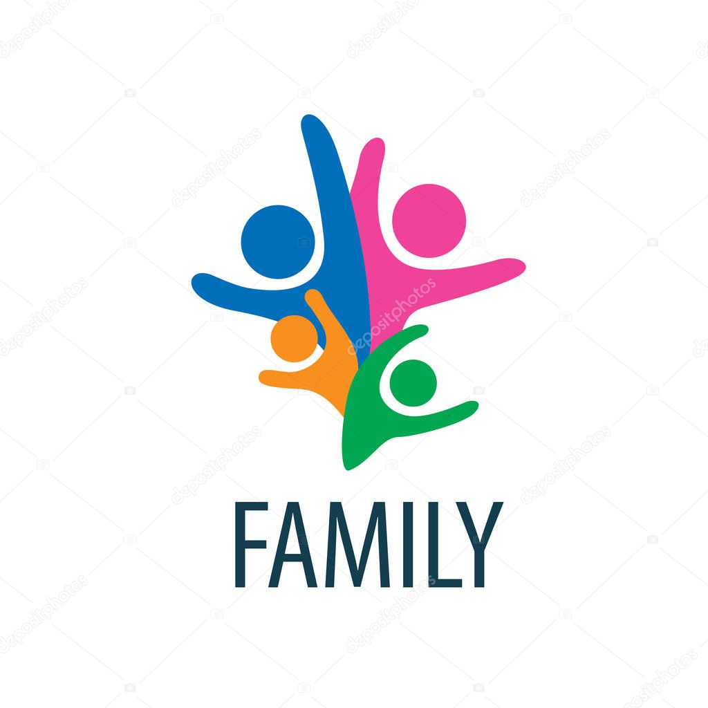 Family logo. Vector illustration of characters. Design element