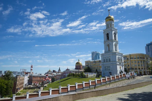 Bell tower with the Church of St. Nicholas in Samara, Russia. On a Sunny summer day. 17 June 2018 — Stock Photo, Image
