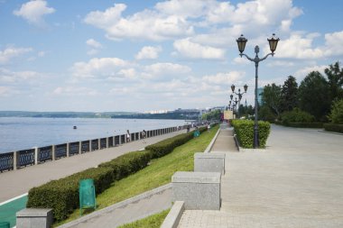 Samara, Rusya Volga Nehri setin. Bir güneşli yaz gününde. 19 Haziran 2018