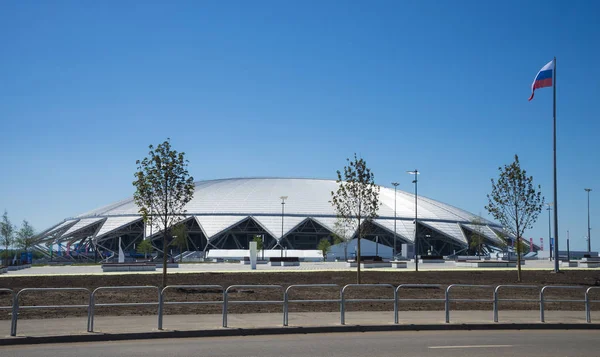 サマラ アリーナ フットボール スタジアム。サマラ - 2018 年にロシアで Fifa ワールド カップをホストしている都市です。2018 年 6 月 23 日 — ストック写真