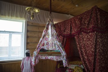 Bolgar Rusya Tataristan Cumhuriyeti içinde Ekmek Müzesi iç evde. Yaz günü. 7 Temmuz 2018