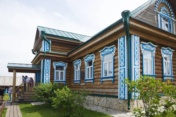 Wooden house in the Museum of bread in Bolgar in Russia in the Republic of Tatarstan. Summer day. 7 July 2018 — Stock Photo, Image
