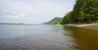 Görünüm Zhiguli dağlar ve Volga Nehri Samara bölgesi