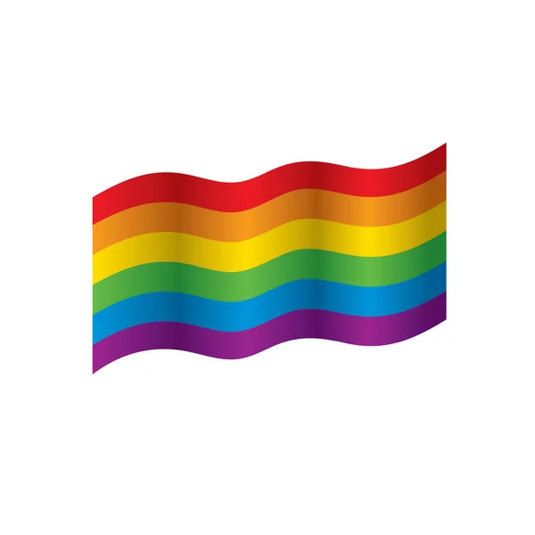 Vector una bandera de arco iris — Vector de stock