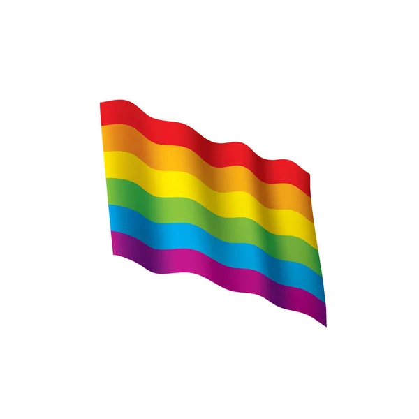 Vetor uma bandeira de arco-íris — Vetor de Stock
