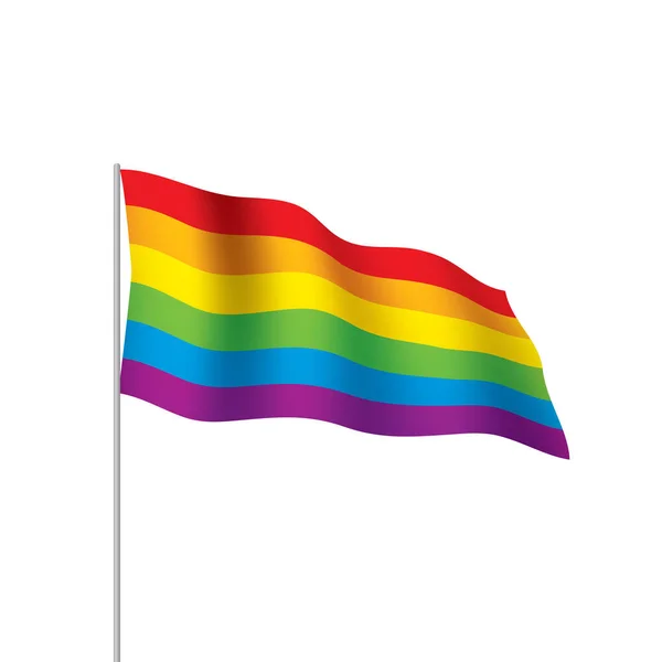 Vector una bandera de arco iris — Vector de stock