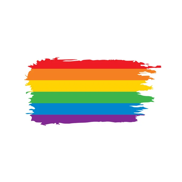 Bandeira do arco-íris Grunge — Vetor de Stock
