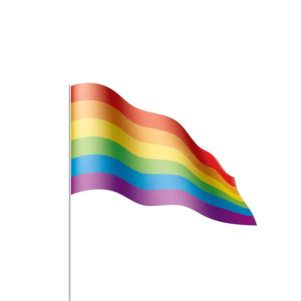 Vector una bandera de arco iris — Vector de stock