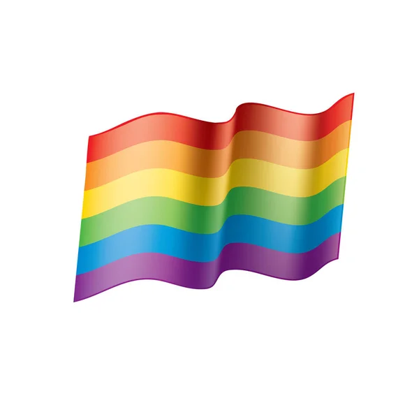 Vector una bandera de arco iris — Archivo Imágenes Vectoriales