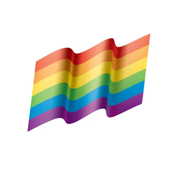 Vetor uma bandeira de arco-íris —  Vetores de Stock