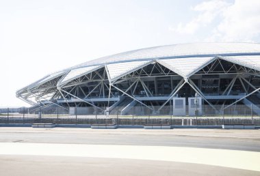 Samara Arena Futbol Stadyumu. Samara - Rusya Federasyonu FIFA Dünya Kupası 2018 yılında hosting şehir. Güneşli günde 4 Ağustos 2018