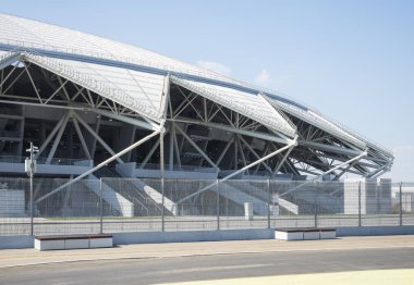 Samara Arena Futbol Stadyumu. Samara - Rusya Federasyonu FIFA Dünya Kupası 2018 yılında hosting şehir. Güneşli günde 4 Ağustos 2018