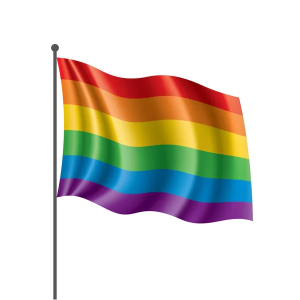 Vetor uma bandeira de arco-íris —  Vetores de Stock