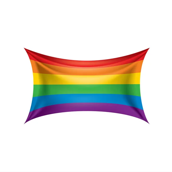 Vetor uma bandeira de arco-íris — Vetor de Stock