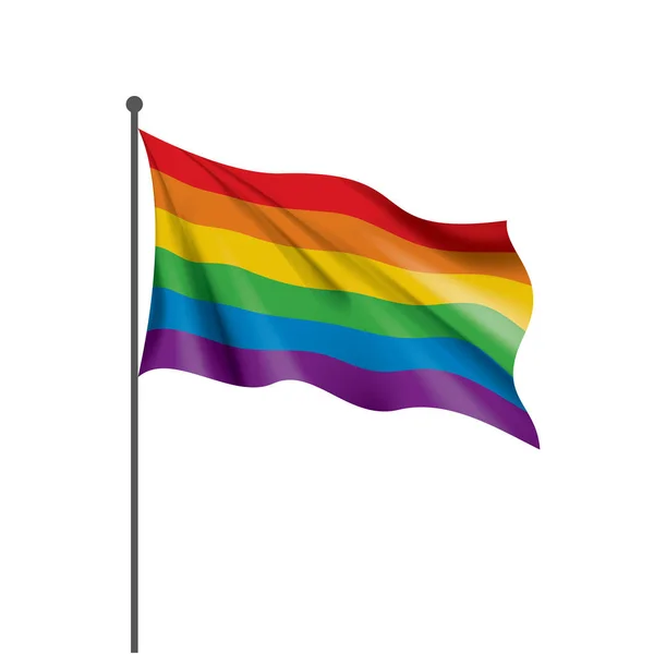 Vector una bandera de arco iris — Vector de stock