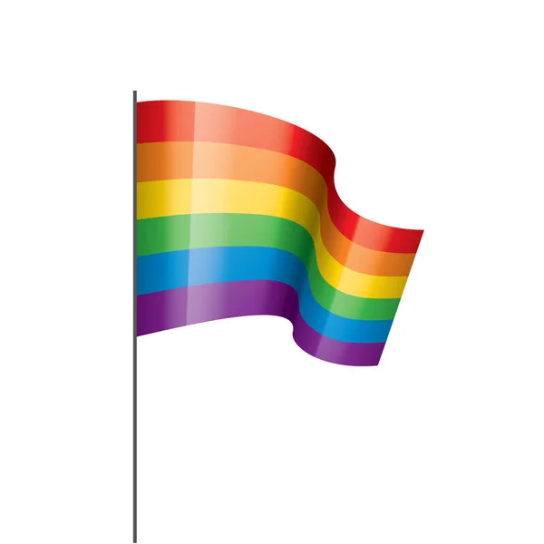 Vector una bandera de arco iris — Vector de stock